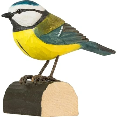 Afbeelding van WILDLIFEGARDEN Wildlife Garden WG402 DecoBird Bloemenmees, handgesneden decoratieve houten vogels, kleine Europese vogels