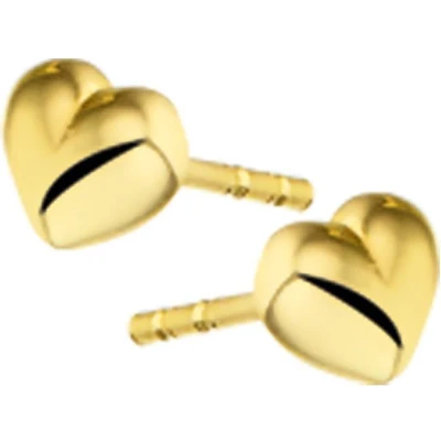 Afbeelding van Trendjuwelier huiscollectie Oorknoppen Hart Geelgoud Glanzend 4 mm x