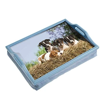 Afbeelding van Aidapt schootdienblad met print puppy&quot;;s