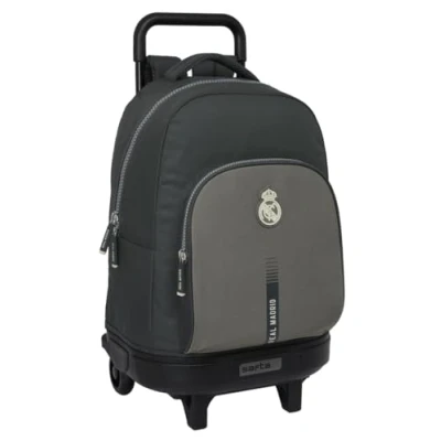 Afbeelding van Safta Real Madrid 3. Team 24/25, grote rugzak met wielen, compact, afneembaar, ideaal voor kinderen van verschillende leeftijden, comfortabel en veelzijdig, kwaliteit duurzaamheid, 33 x 22 45 cm,