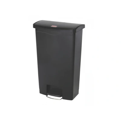Afbeelding van Rubbermaid Slim Jim Front Step Zwart Inhoud: 68 liter