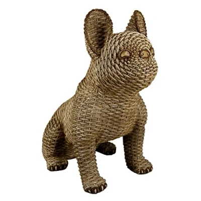 Afbeelding van Casablanca by Gilde Dierfiguur Mopshond in rotan look (1 stuk)