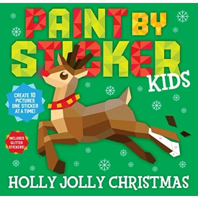 Afbeelding van Paint by Sticker Kids: Holly Jolly Christmas: Create 10 Pictures One at a Time! Includes Glitter Stickers