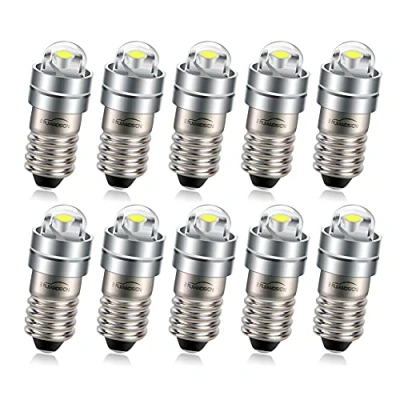 Afbeelding van Ruiandsion E5 LED Lamp Wit 12V E5.5 Schroef Base Upgrade voor Model Railway Lights (Pack van 10)