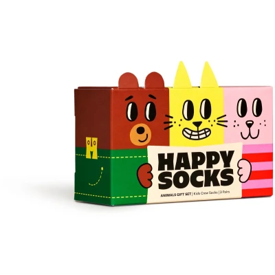 Afbeelding van Happy Socks 3PACK Animal GIFT SET Sokken voor kinderen, Maat: 24 26, Multi coloured