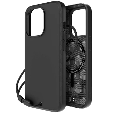 Afbeelding van Apple iPhone 15 Pro Max MagSafe Hoesje Kunststof BodyGuardz Hardcase/Backcover Zwart Telefoonhoesje Shockproof/Valbescherming