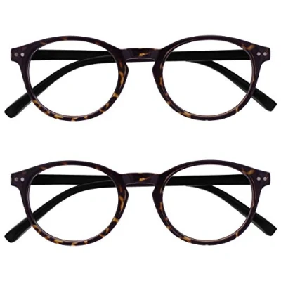 Afbeelding van Opulize Zen 2 Stuks Leesbril Donker Bruine Schildpad Klein Mannen Vrouwen RR24 +1,00