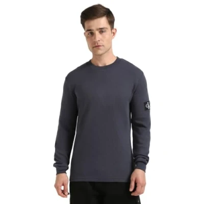 Afbeelding van Calvin Klein Jeans Badge TEE Longsleeve, Heren, Maat: Medium, India ink