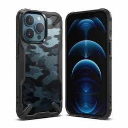 Afbeelding van Ringke Fusion X iPhone 13 Pro hardcase Zwart camo.