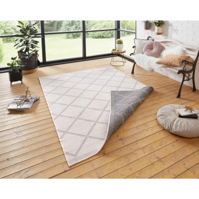 Afbeelding van Dubbelzijdig vloerkleed Corsica Crème 240x340cm Grijs 123vloerkleed.nl is de online webshop voor vloerkleden en woonaccessoires.