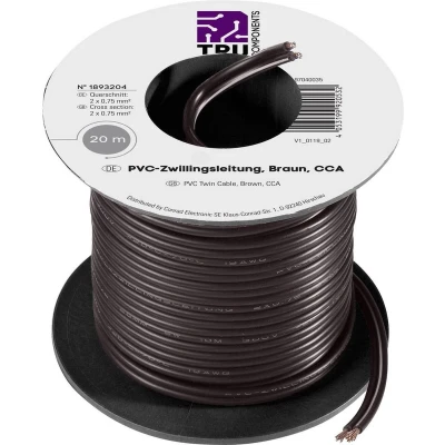 Afbeelding van TRU COMPONENTS TC 7572816 Draad 0.75 mm² Bruin 20 m