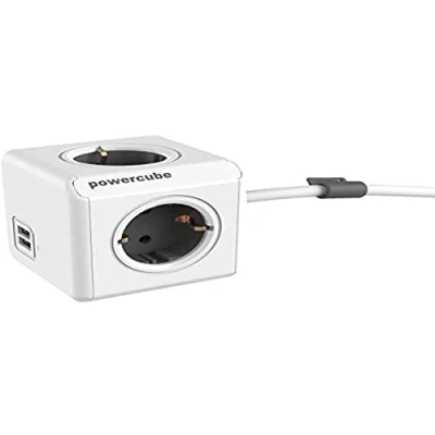 Afbeelding van PowerCube Verlengde USB Grey / Type F (Netherlands/Germany) 1.5m