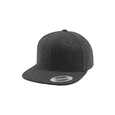 Afbeelding van Flexfit Melton Snapback Pet, Heren, Maat: One Size, Darkgrey