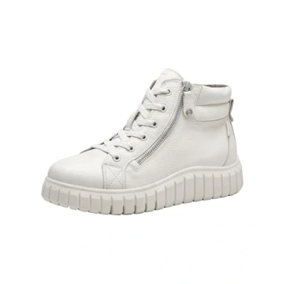 Afbeelding van Tamaris Comfort Enkellaarsjes met plateauzool, Dames, Maat: 40, Offwhite Leer