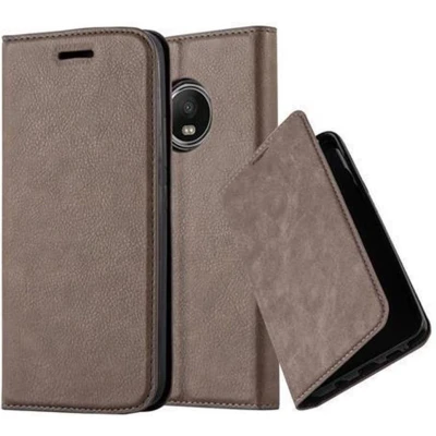 Afbeelding van Cadorabo Hoesje geschikt voor Motorola MOTO G5 in KOFFIE BRUIN Beschermhoes met magnetische sluiting, standfunctie en kaartvakje Book Case Cover Etui