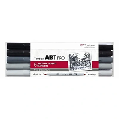 Afbeelding van Tombow ABT PRO marker set op alcohol basis Koele grijze kl