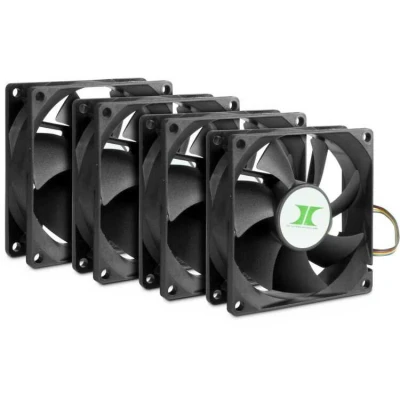 Afbeelding van Inter Tech 88887290 hardwarekoeling Computer behuizing Ventilator 8 cm 4 stuk(s) Zwart