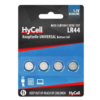 Afbeelding van ANSMANN 5020182 lithium knoopcel CR2016 voor garagedeuropener, alarminstallatie, radiografische ontspanner, zilver, LR 44, 4 Stuk