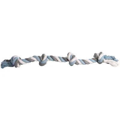 Afbeelding van &quot;Flostouw Jan Jumbo Hondenspeelgoed met 2 knopen&quot; Blauw / 75,00 cm x 9,00