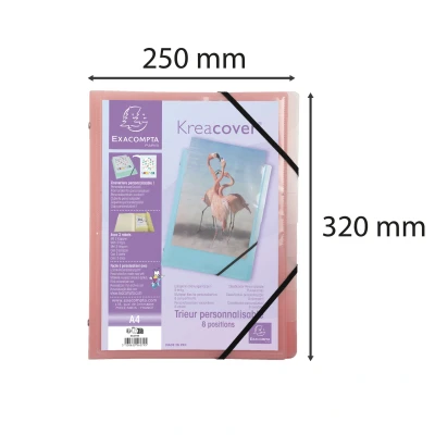 Afbeelding van Sorteermap 8 ind KRE ACVER PASTEL geass per 10