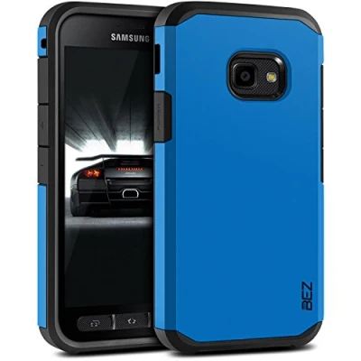 Afbeelding van BEZ Xcover 4S Hoesje, Samsung 4 Case Telefoon Te gebruiken met Galaxy / 4S, Schokabsorberend, Stevige Tweelaagese Hoes, Blauw