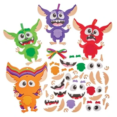 Afbeelding van Baker Ross FX859 Gremlin Mix en Match Decoratie Kits Set van 8, voor kinderen