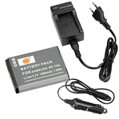 Afbeelding van DSTE BP70A BP 70A reservebatterij en DC97E reisoplader compatibel met Samsung ST30 ST66 ST67 ST70 ST71 ST72 ST76 ST80 ST90 ST93 ST95 ST100 ST150F ST700 ST6500 SL50 SL6000 SL605. SL630 TL105 TL205