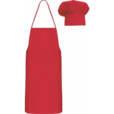 Afbeelding van Schort/Tuniek/Werkblouse Kind One Size Kariban Red 100% Katoen