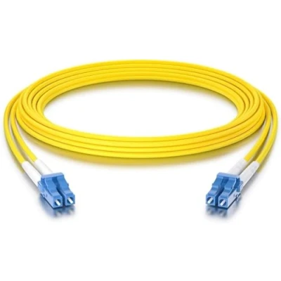 Afbeelding van Fiber Patch Cable LC to OS2 10Gb/Gigabit Singlemode Jumper Duplex 9/125 LSZH Optic Cord for SMF SFP Transceiver, Yellow, 3 Meter(9.8ft)