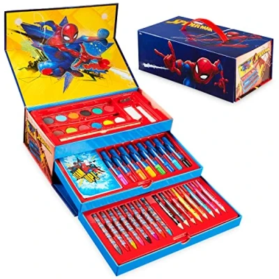 Afbeelding van Marvel Art Set Spiderman kleursets voor kinderen met meer dan 40 kunstbenodigdheden