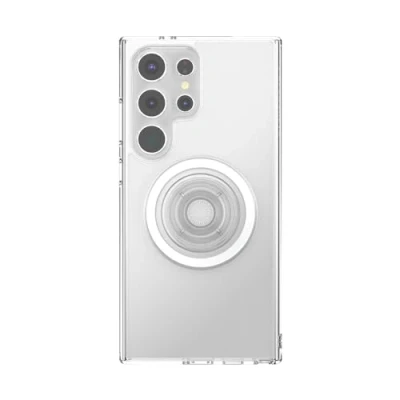 Afbeelding van PopSockets: PopCase Hoesje voor Samsung S24 Ultra met een Verplaatsbare PopGrip Standaard en Grip Verwisselbare Top Clear