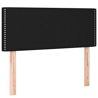 Afbeelding van vidaXL Hoofdbord 90x5x78/88 cm stof zwart, hoofdeinde, houten bedonderdeel, hoofdbord, slaapkamermeubel, bedaccessoire, hoofdsteun