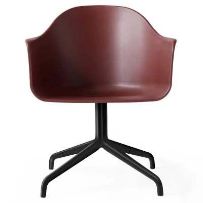 Afbeelding van Audo Copenhagen Harbour Swivel stoel zwart, Burned Red