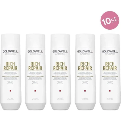 Afbeelding van 10x Goldwell Dualsenses Rich Repair Restoring Shampoo 250ml bundel/set/pakket