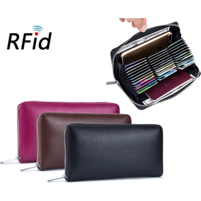 Afbeelding van RFID Portemonnee en Creditcardhouder Bruin
