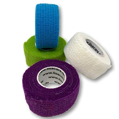 Afbeelding van LisaCare Sensitive pleister Medisch plakband elastische, waterdichte, stof vet en vuilafstotende kleurenmix 3 4 rollen à 2,5 cm x 4,5 m