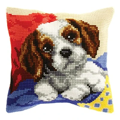 Afbeelding van kruissteekkussen 9523 king charles pup