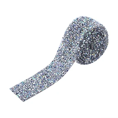 Afbeelding van Strass lint Bling mousserende Wrap Roll DIY kunst ambachten kristal Event Cake Decor 1 Yard 3cm Breedte