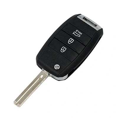 Afbeelding van BROVACS Vervanging Sleutel Shell Compatibel met KIA Sorento Carens 3 Knop Keyless Entry Remote Flip Key Case Fob PG172A