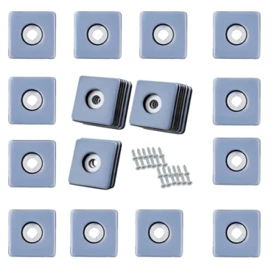 Afbeelding van Uni Fine 24 stuks teflon glijders, zelfklevend, 25 x mm, robuuste teflonglijders, zelfklevende meubelglijders, tapijtglijders, PTFE glijoppervlak voor het gemakkelijk verplaatsen van zware meubels,