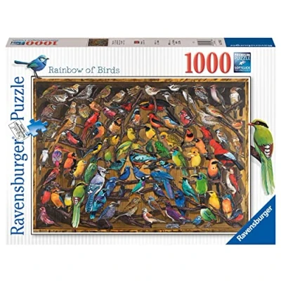 Afbeelding van Ravensburger Puzzle 2D 1000 elementów: Świat Ptaków, Stary design