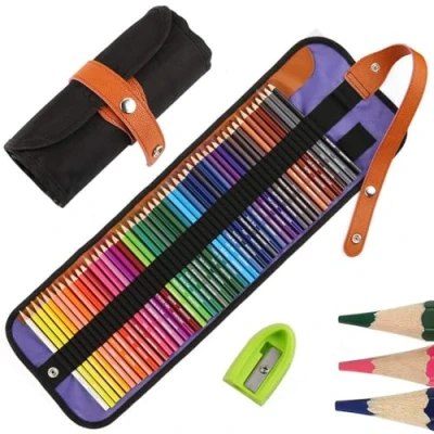 Afbeelding van Nakeey Set van 50 kleurpotloden, voor professionele kleurmenging, schilderen en schetsen, houten perfect volwassenen, scholieren, kinderen, kleurboeken