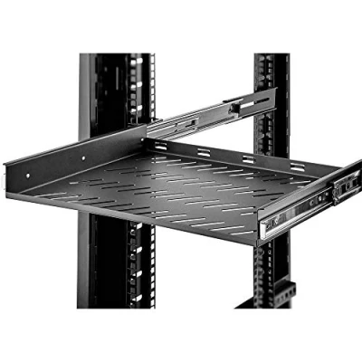 Afbeelding van Renkforce RF 3432150 19 inch Apparaatbodem voor patchkast 1 HE Uittrekbaar Geschikt kastdiepte: vanaf 500 mm Zwart