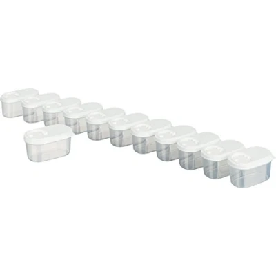Afbeelding van 12 Kruidenpotjes 140ml, strooidozen, voorraaddozen, verschillende sets van Oostenrijkse kwaliteit.