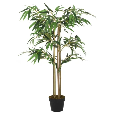 Afbeelding van Kunstplant bamboe 380 bladeren 80 cm groen