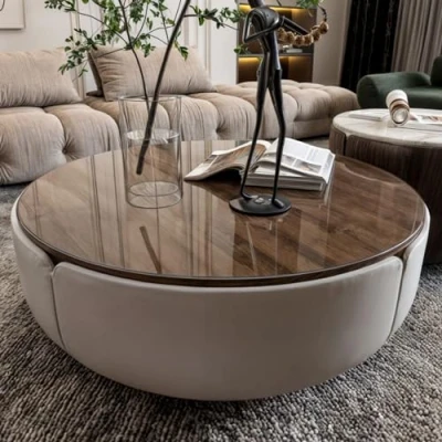 Afbeelding van NURPELLE Ronde transparante tafelfolie met afgeschuinde randen, 2 mm dik verkrijgbaar in verschillende maten of op maat doorzichtige tafelbescherming van helder pvc (diameter 140 cm)