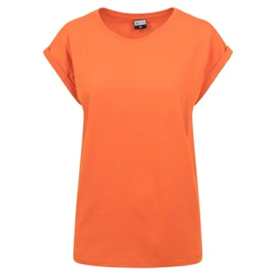 Afbeelding van Urban Classics Extended Shoulder Tshirt basic, Dames, Maat: 4XL, Rustorange