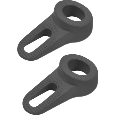 Afbeelding van Deltafix Block it Deurwig 2x zwart TPE kunststof 12 x 3,8 cm deurstopper Deurstoppers