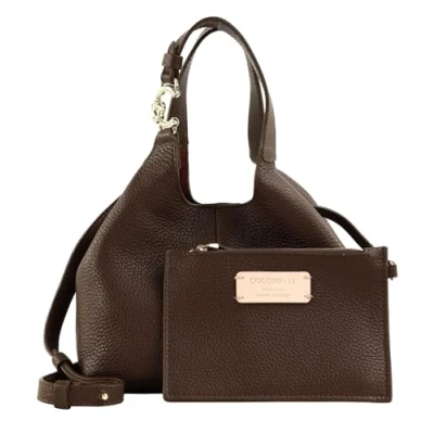 Afbeelding van COCCINELLE Leren handtas schoudertas C Easy Crossbody Bag Brunette donkerbruin