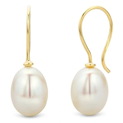 Afbeelding van Miore Oorbellen dames hangend geelgoud 14 karaat / 585 goud zoetwaterparels, Geelgoud, Parel